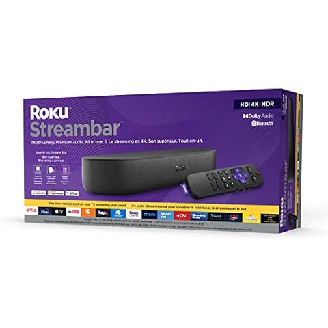 Roku Streambar | HD/4K/HDR Streaming Media Player and Soundbar, Black Cover