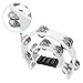 PHITUODA Tambourine Double Row, Metal Jingles Hand Held Percussion, Half Moon Tambourine for Kids/Adults/Party Kids-White
