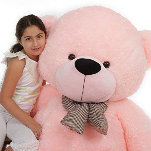 ToyHub Soft Stuffed Plush Fur Spongy Loveable Huggable Cuddly Teddy Bear for Girls, Women, Birthday, Wedding, Anniversary, Valentine's Day for Kids Girls & Boys Birthday Gifts Pink-7Feet