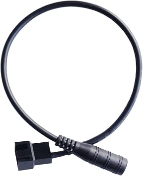 DC Power Supply Plug to 4-Pin 3-Pin PC Fan Power Adapter DC 5.5 x 2.1mm Female Cable Computer Cooler Cooling Fan Splitter Power Cable 11.8inch 30cm 1 to 1