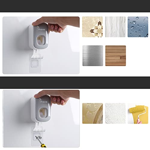 Ihave Toothbrush Holder Wall Mounted With Toothpaste Dispenser - Easy To Install, Durable, And Stylish Bathroom Decor & Bathroom Accessories #TOP2
