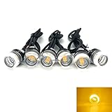 バイク ウインカー LED 12V バイク用装飾ライト 極小 ウインカー 高輝度 ミニ ナノ 前後用ウインカー M6ネジ 汎用 (アンバー)