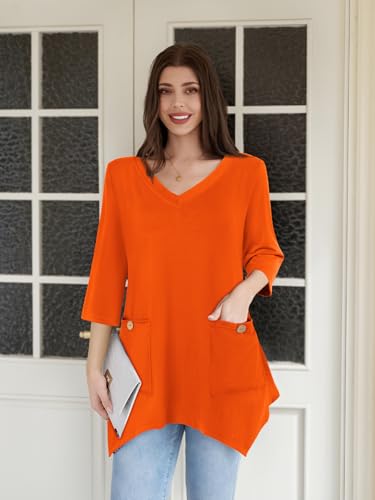 Image of Bulotus Womens Sweaters 2025 Winter Cowl Neck Long Asymmetrical Tunic Sweaters for Leggings Holiday Vacation Tops