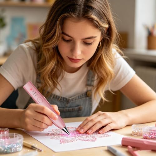 Bolígrafo de pintura de diamantes sin cera con succión regulable para colocar gemas sin esfuerzo 4
