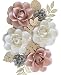BUBBAPAINT. 3D Paper Flower Decorations for Wall. Backdrop for Décor. Giant Size Pre-Assembled Flower. Girld Nursery Wall Decor. Party Decor Wendding, Bridal Shower, Rooms. Pink, Withe, Grey and Gold