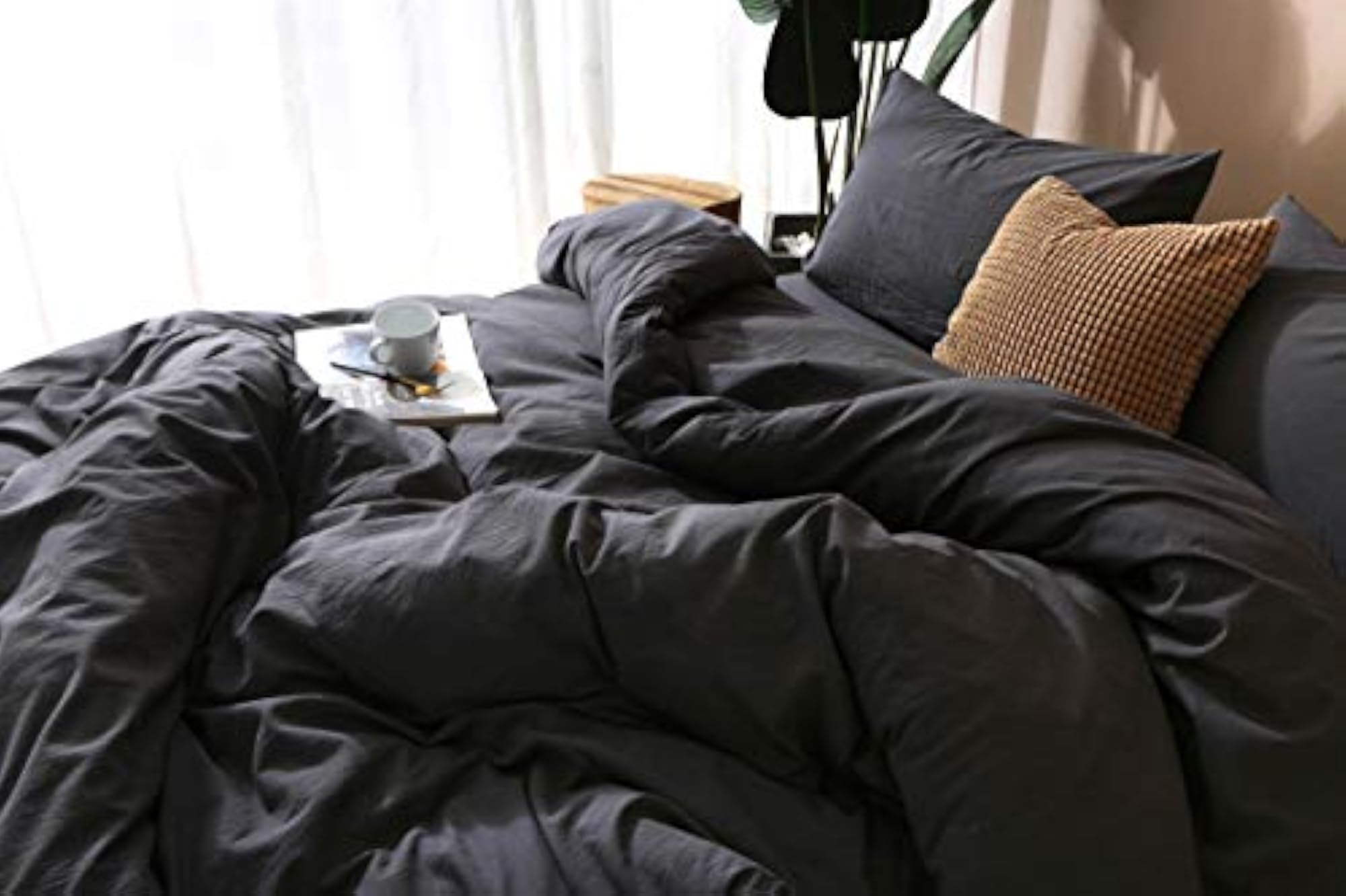 100% Washed Cotton Duvet Cover for Weighted Blanket