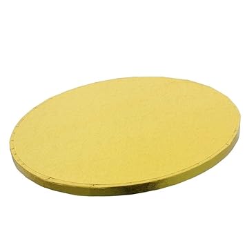 Round Golden Drum Board/Cake Drum Base for cake - 14 Inch Pack of 5