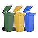 Socepi Kit da 3 bidoni per la Raccolta differenziata da 120 Litri, Mis. 48 L x 55 P x 93 H cm, Peso 9,2 kg (Combinazioni tra 7 Colori a Scelta) (Verde-Giallo-Blu)