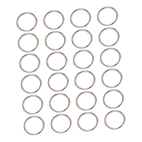 GALPADA 24 piezas Anillas de Llavero Planas de Metal Accesorios para Llaves y Manualidades DIY Resistentes y Fáciles de Usar para Organizar Llaves y Crear Colgantes Personalizados
