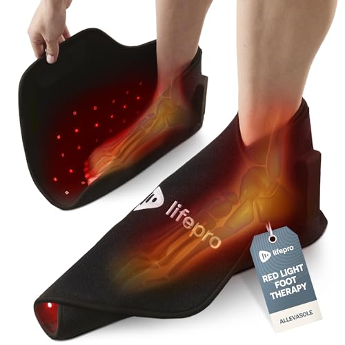 LifePro Red Light Therapy for Feet & Ankle Brace-Foot Pain Relief Product for Heel Pain Relief, Accelerated Recovery, & Improved Circulation-Near Infrared Red Light Therapy Shoe for Feet, Ankle, Toes