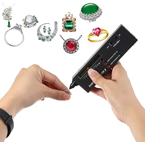 Diamond Tester Pen, High Accuracy Diamond Tester Professional Diamond Tester Pen Jeweler Tool For Novice And Expert - Diamond Selector Ii 9V Battery Included(Black Diamond Testers) #TOP5