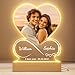 iDIY Personalisierte Bilderrahmen mit LED Foto - Geschenk f&uuml;r Sie Ihn Valentinstag - Personalisierte Geschenke Frauen M&auml;nner Partner - Fotogeschenke f&uuml;r Paare Freund Freundin Jahrestag