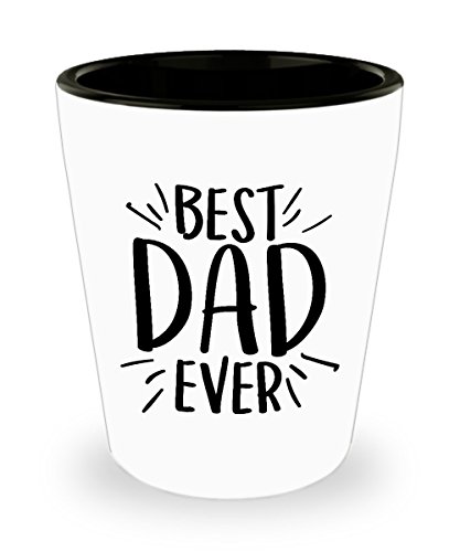 Valentine's Day Funny Gifts for Dad, Unique Gifts from Kids, Best Dad Ever Ceramic Shot Glass