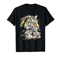 This Nature art, Sketch, Tiger lovers, Parental bond, Animal portrait, Majestic creatures design is the perfect gift women and men. Lightweight, Classic fit, Double-needle sleeve and bottom hem
