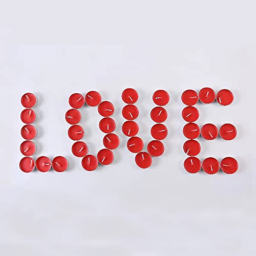 Tea Candles Wedding Party And Home Decoration Votive Parties Tealight Small Wishing Bulk 10 Pack With 1.5-2 Hours Extended Burn Time Mini For Birthday Halloween Emergency Family Gatherings(Red) #TOP4