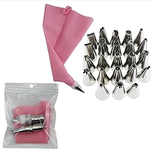 8/14 / 26/50 stks roze siliconen gebak tassen tips 48 icing piping nozzle crème herbruikbare gebak tas cake decorating…