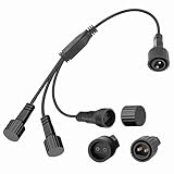 Yomistar Lichterkette Verteiler 2 Pin 1 bis 3 Splitterverbinder für Weihnachtsbeleuchtung, Wasserdichte Splitter Verteiler Lichterketten Verteiler Für Anschluss Eiszapfen Vorhang Netz Lichter