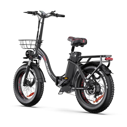 Woozis Bicicleta Eléctrica, Plegable, para Desplazamientos Diarios, Ciclismo, 15 Ah/20 Ah, Tres Modos De Conducción, Cambio De 7 Velocidades (Amperio-Hora, 20)