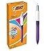 Produktbild BIC 4 Farben Kugelschreiber Set 4 Colours Grip Fun, Pastell Farben, 12er Pack, Ideal für das Büro, das Home Office oder die Schule