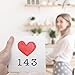 143 I Love You Gifts,Valentine's Day Wood Table Sign,Love Wooden Decor,Couples Gift Ideas,Wedding Gifts for Couple,Love Decorations for Home Bedroom Shelf Desk Decor