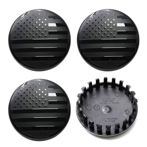 Enjoliveurs 83mm drapeau américain noir 22837060 Silverado Sierra Yukon