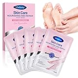 5 Pares Máscaras Hidratantes de Pies,Mascarilla hidratante para pies en formato calcetín,Foot Peel Mask Mujeres y Hombres,para una Piel Suave y Hidratada,Reparar el Talón Agrietado(rosa)