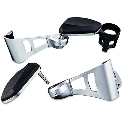 Kuryakyn 8955 Motorcycle Accessory: Adjustable Passenger Armrests for 2014-19 Harley-Davidson Touring & Tri Glide Motorcycles, Chrome, 1 Pair
