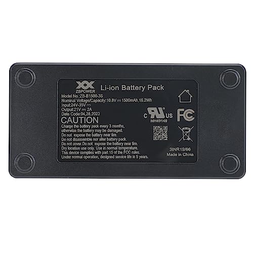 Minectrl Universal Battery Backup For Reclining Furniture, Model Zb-B1500-3S Batterykit Zbpower 1500Mah Wireless Rechargeable Battery Pack For Power Recliner And Lift Chair  thumb #2