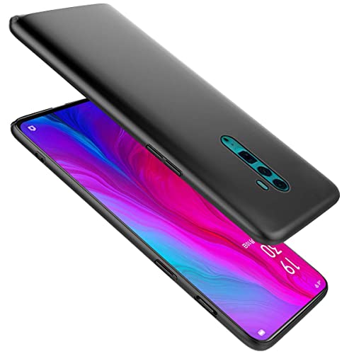 Image of Mobile Back Cover Case for Oppo Reno 2 (Silicone Case|CameraProtection|Black SC1510)