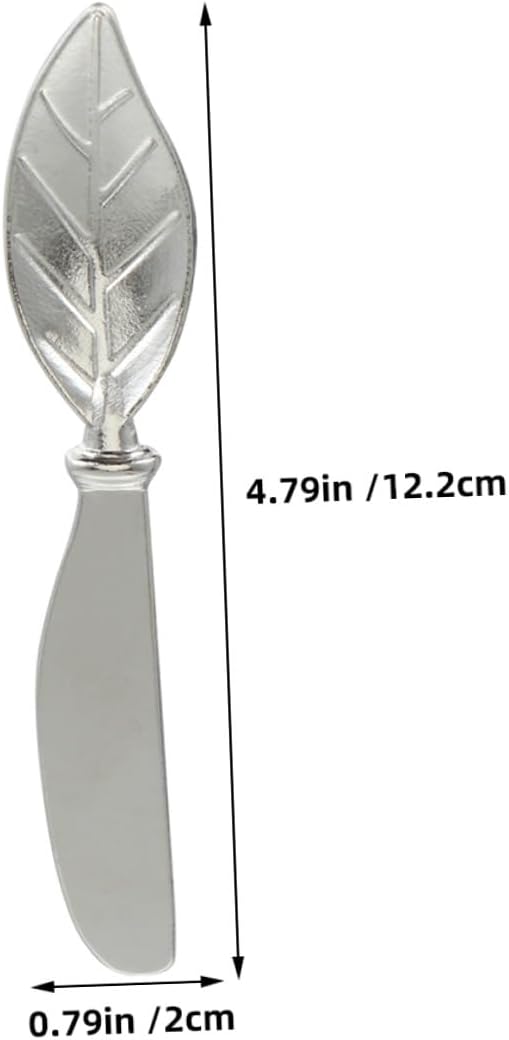 Leaf Shaped Butter Knife Set 4pcs Zinc Alloy for Appetizers