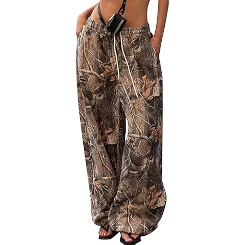 TERIVEEK Women's Camo Wide Leg Sweatpants Cover