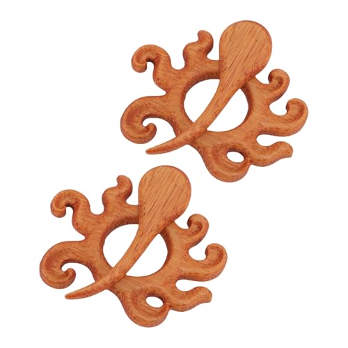 Haofy Broche de sécurité en Bois Broche Artistique Bijoux Artistique Rustique Coup de Glissade Conception étanche Légère pour les Voyages à Usages Quotidiens