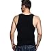 Odoland Men's 3 Pack Body Shaper Base Layer Shirt Tummy Shirt, Black/White/White, XXL, CL0128XXL