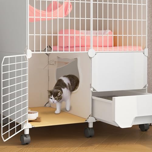 Espace d'exercice idéal pour 1 à 2 chats avec parc modulable à 3 étages - 4