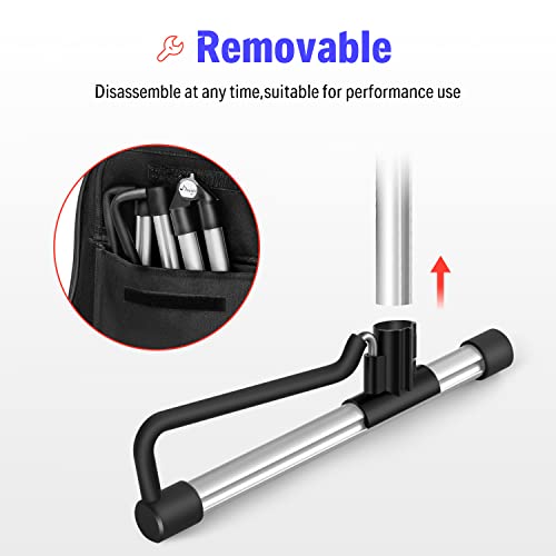 Donner Guitar Stand Acoustic,Fold Metal Electric Stands & Hangers,Bass Classical Single Guitar Stand Adjust For 30" 40" Mandolin, Bass, Banjo, Ukulele (Silver) - Ds-1 #TOP3