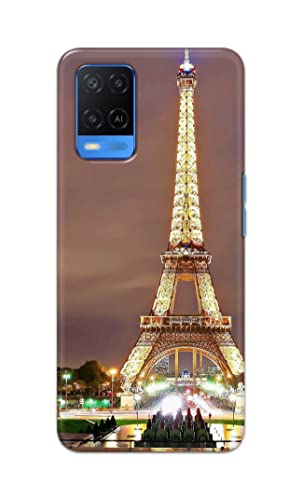 Image of PRINTFIDAA Lovers Famous Place Eiffel Tower in Paris Printed Designer Hard Case for Oppo A54 Back Cover -(e) RPM1009