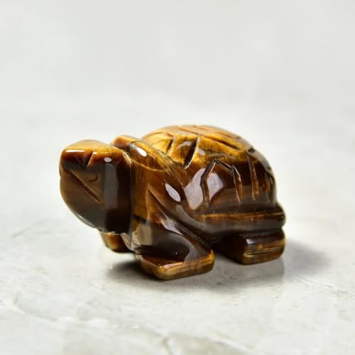 KALIFANO Tiger Eye Turtle Carving...