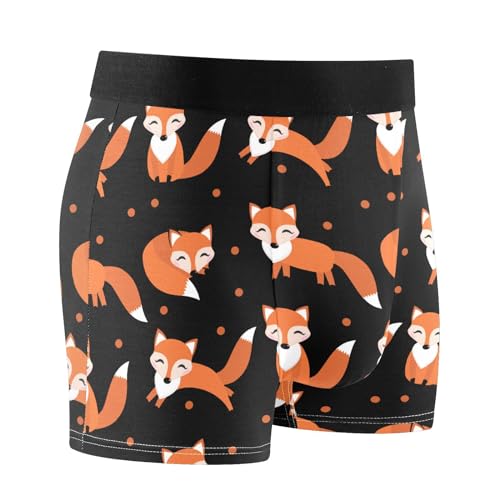 linqin Niedliche Fuchs-Boxershorts, atmungsaktiv, Herren-Unterwäsche, Laufunterwäsche, Niedlicher Fuchs, X-Large