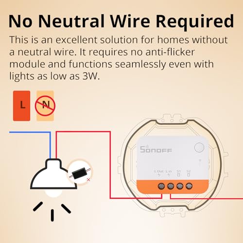 SONOFF Zigbee Smart Switch,No Neutral Wire Required,works with Alexa/Google Home,ZigBee Hub Required - Image 3