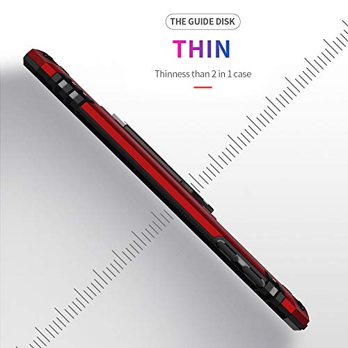 ULAK iPod Touch 7 Case, iPod Touch 6 Case, Hybrid Rugged Shockproof Cover with Built-in Kickstand for Apple iPod Touch 7th/6th/5th Generation (Red)