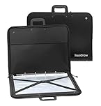 Liquidraw A2 Art Portfolio Case Folder - 10 Sleeves | Art Carry Bag with Zip, Shoulder Strap, Handle & Clips | Water Resistant Ring Binder Portfolio Bag | Secure Drawing Storage for Artists/Designers