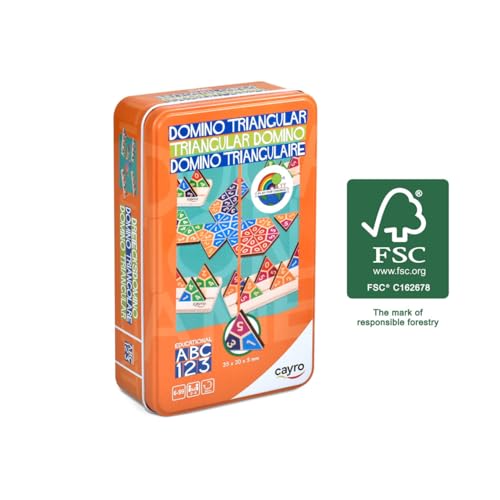 Miniatura 2 de Cayro - Dominó Triangular - Juego de Mesa de Estrategia y Puntuación - Fichas Triangulares con 3 Opciones de Juego - Diversión en Familia - Fomenta el Pensamiento Lógico - 2-4 Jugadores