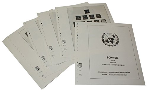 Feuilles pré-imprimées LINDNER Suisse Bureaux internationaux album timbres 1922-2008