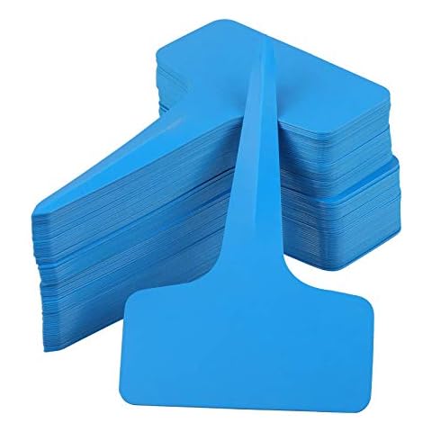 KINGLAKE 100 Stück 6 x 10 cm Kunststoff-Pflanzenetiketten Marker, blau Cover
