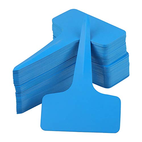 Blue Plant labels,100 Pcs 6 x10cm Plastic Plant T-Type Tags