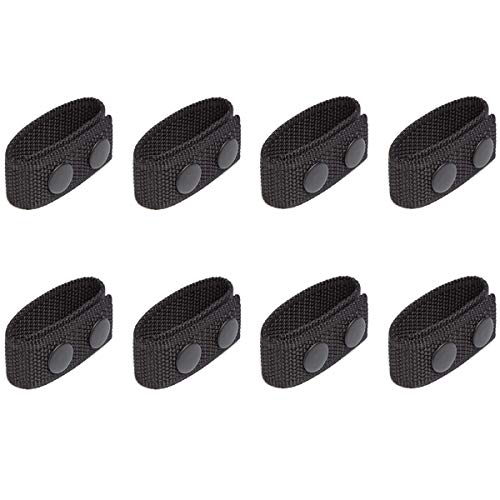 LUITON Duty Belt Keeper with Double Snaps for 2¼" Wide Belt Security Tactical Belt Police Military Equipment Accessories (Set of 8)