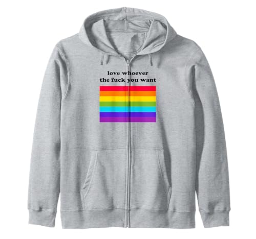 Love whoever the f#ck you want, bandera LGBTQ Gay Pride Sudadera con Capucha