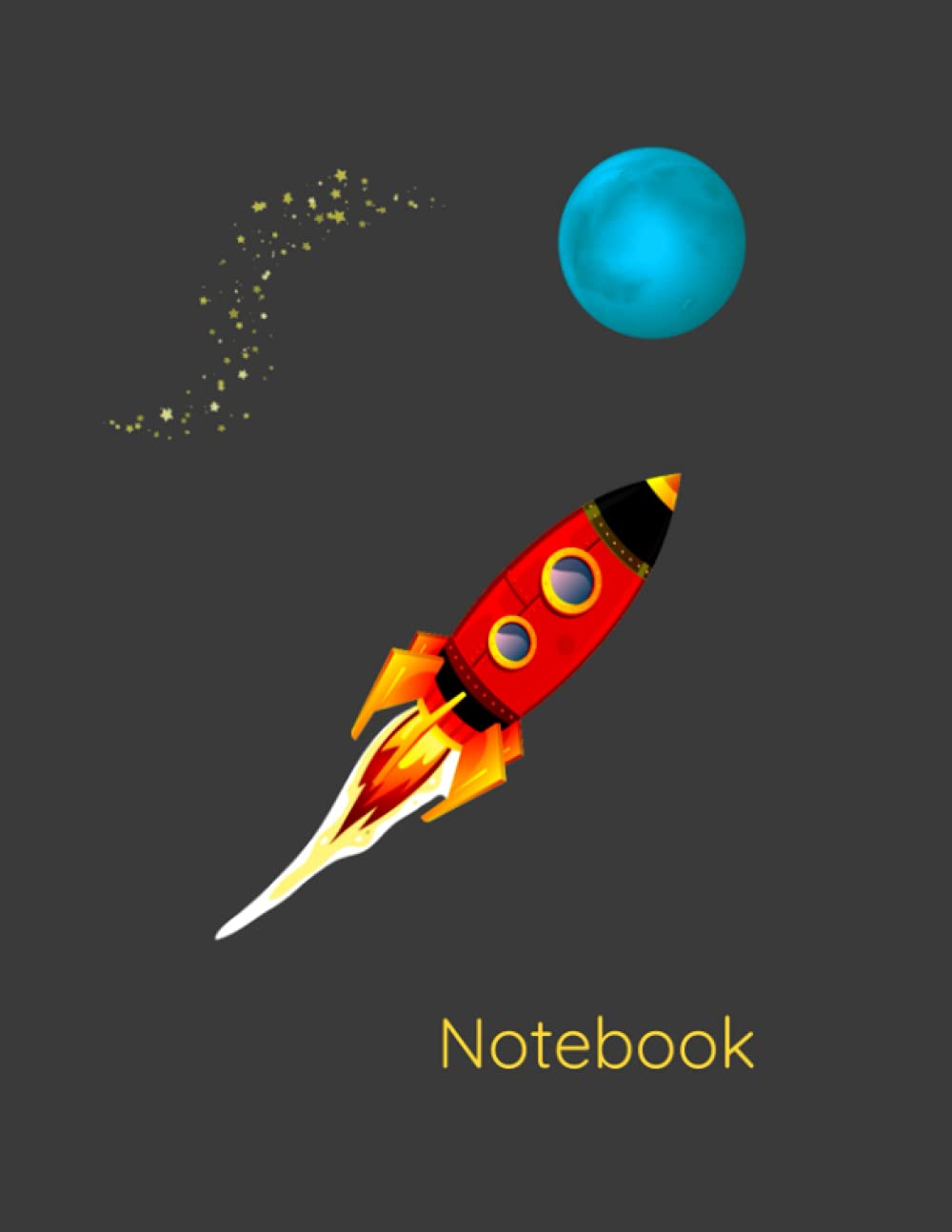 Space Rocket Notebook: College ruled notebook for composition, planning, journaling or taking notes