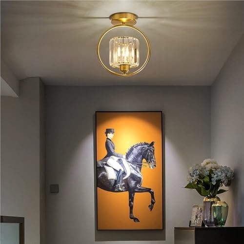 Plafonnier semi-encastré en cristal luminaire moderne de cuisine