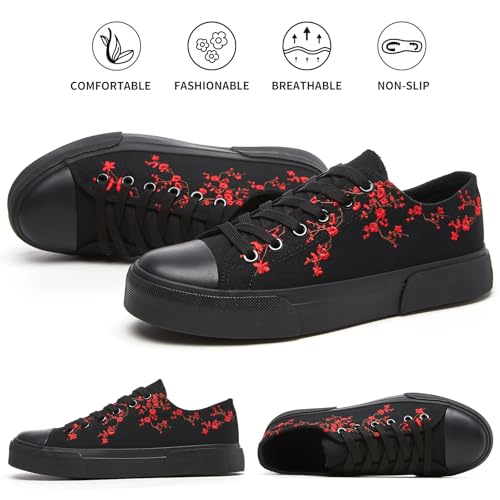 Image of hash bubbie White Sneakers for Women Low Top Canvas Shoes Womens Canvas Sneakers Women's Fashion Sneakers Slip on Casual Tennis Shoes